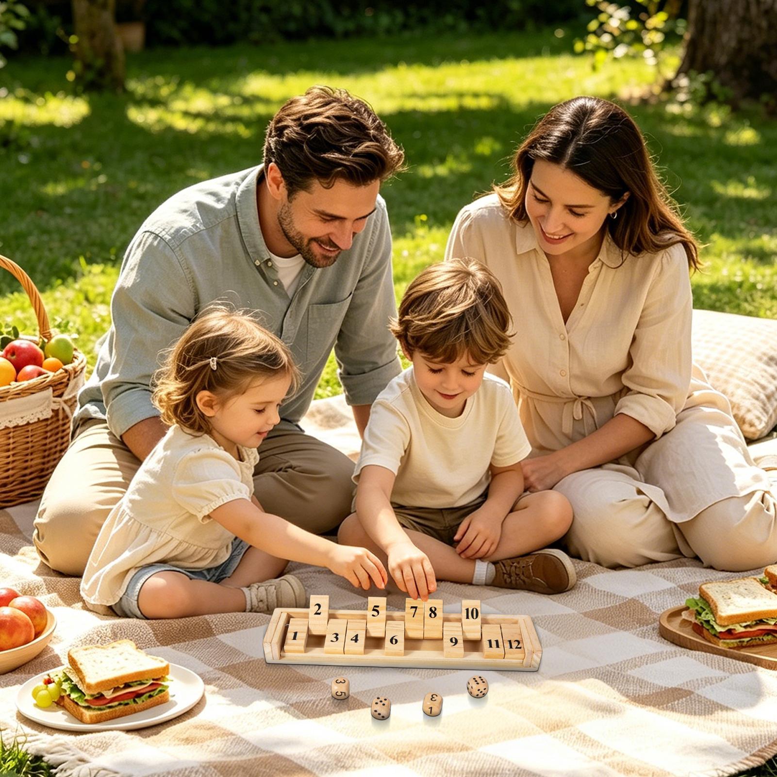 Party Games Usa - Shut The Box Game Wooden Number