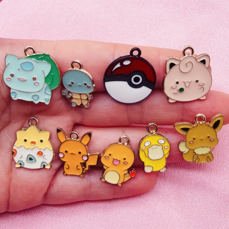 Party Games Event - 10pcs Cartoon Drip Oil Jewelry Accessories