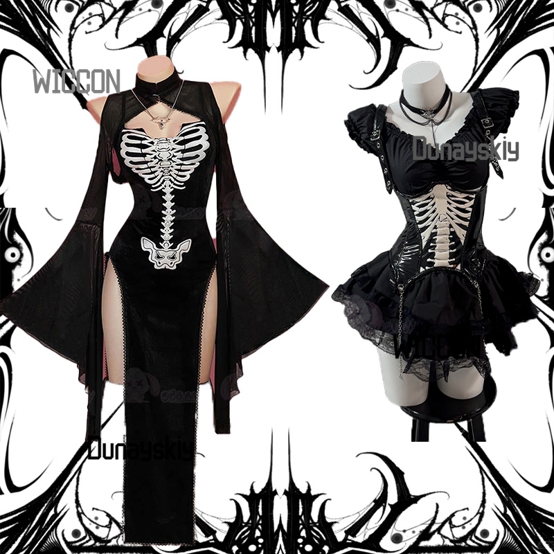 Party Games Steam Free - Halloween Gothic Skull Cosplay Costume Medieval