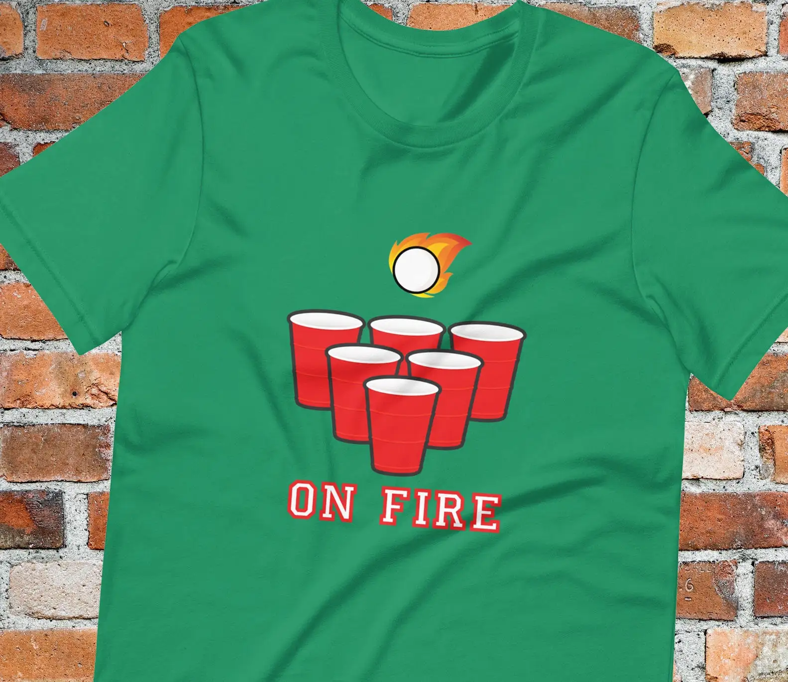 Party Games College - Beer Pong On Fire T Shirt