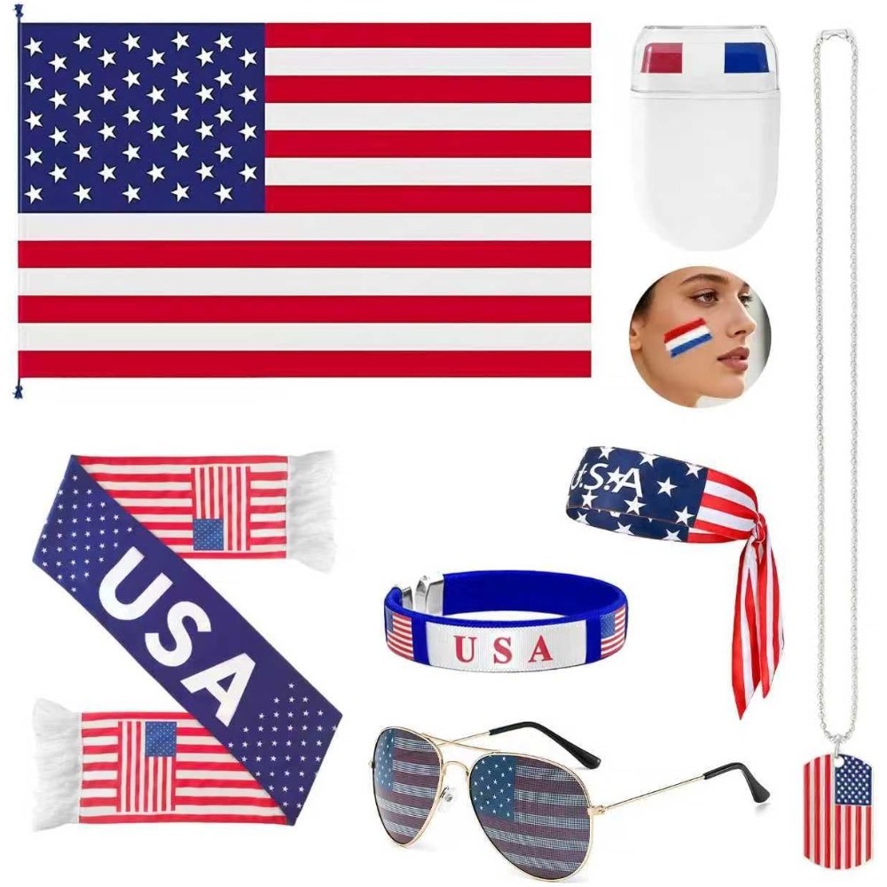 Party Games Usa - 2026 USA Fan Kit Patriotic Supporter
