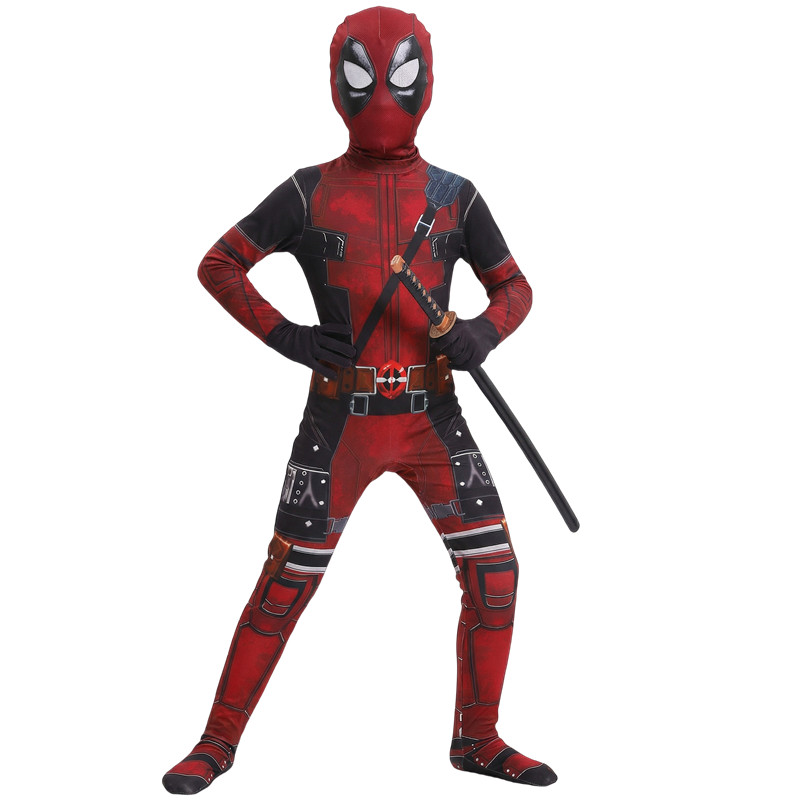 Party Games Children - 3-12Y Kids Deadpool Costume with Sword
