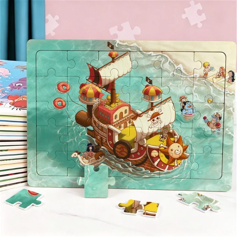 Party Games Simple - 30pcs One Piece Puzzle Cartoon Anime