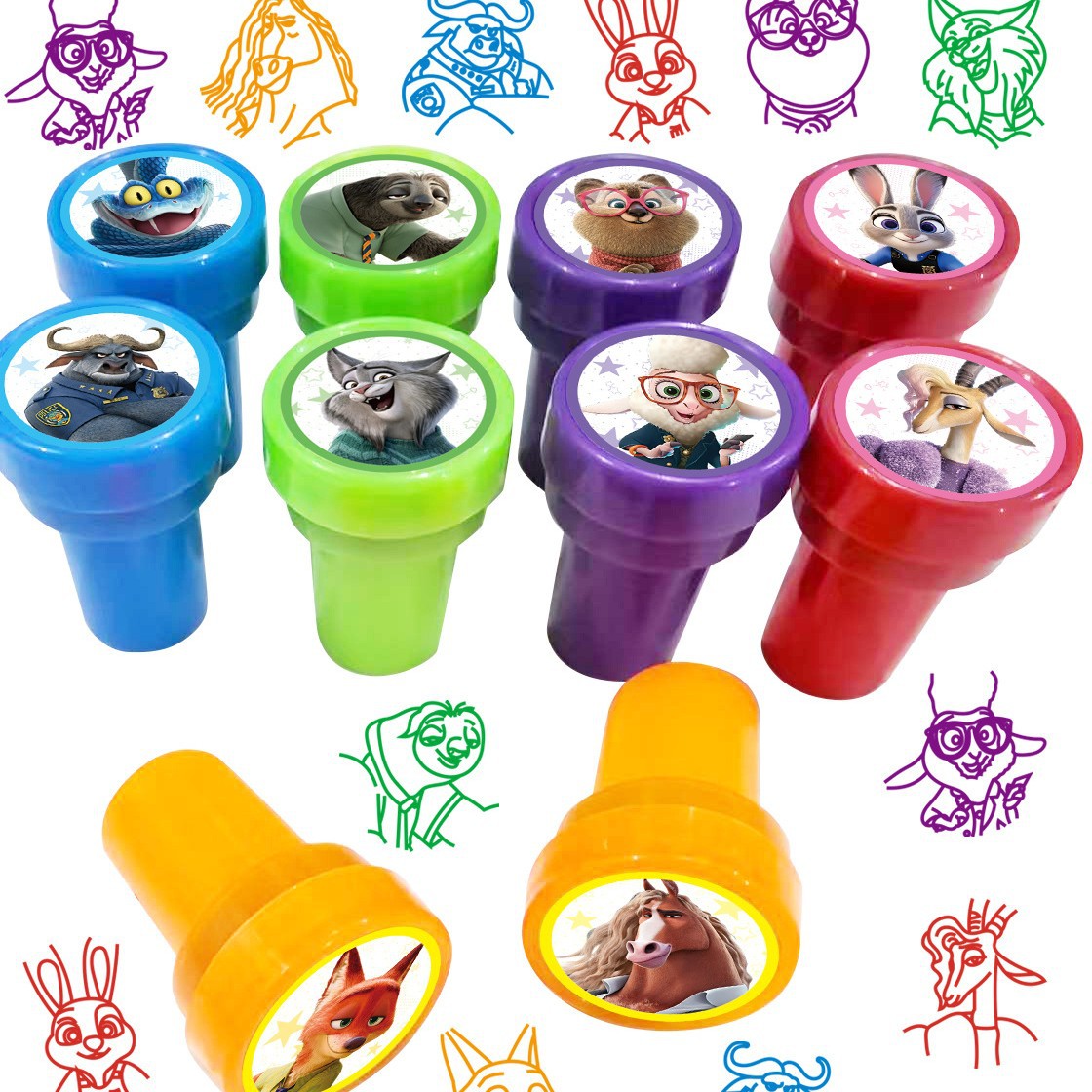 Zootopia Party Games - HOT Sale 10Pcs/Set Zootopia Kids Stamp