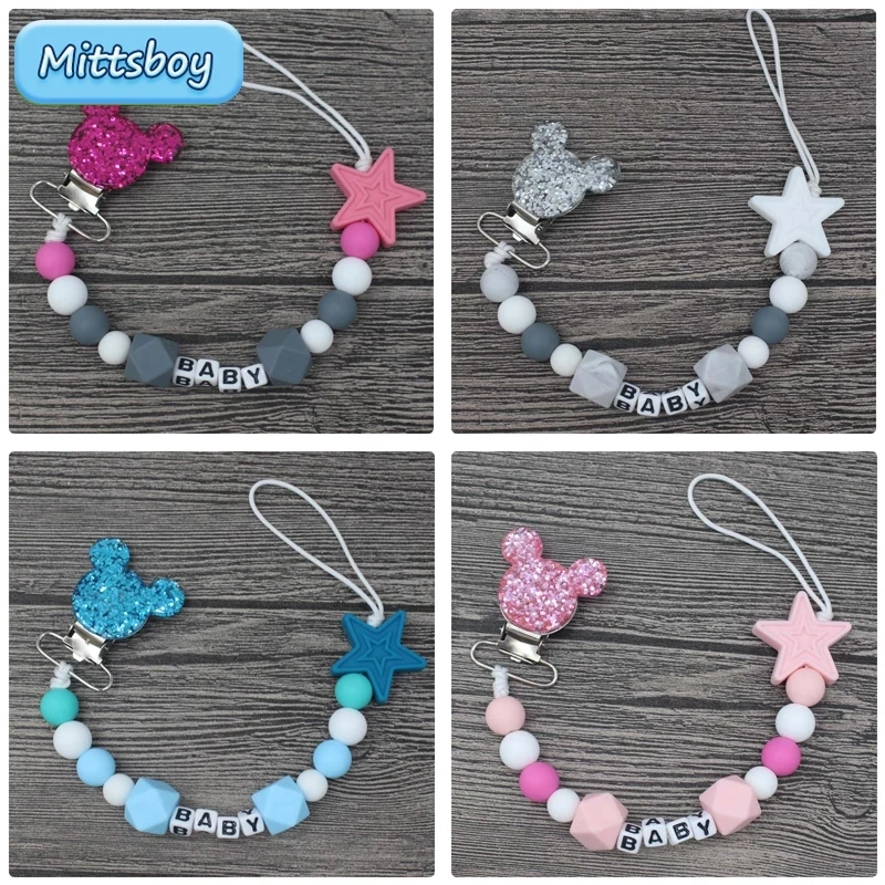 Party Games Baby Shower - NEW Personalised Name Baby Teether Bracelet