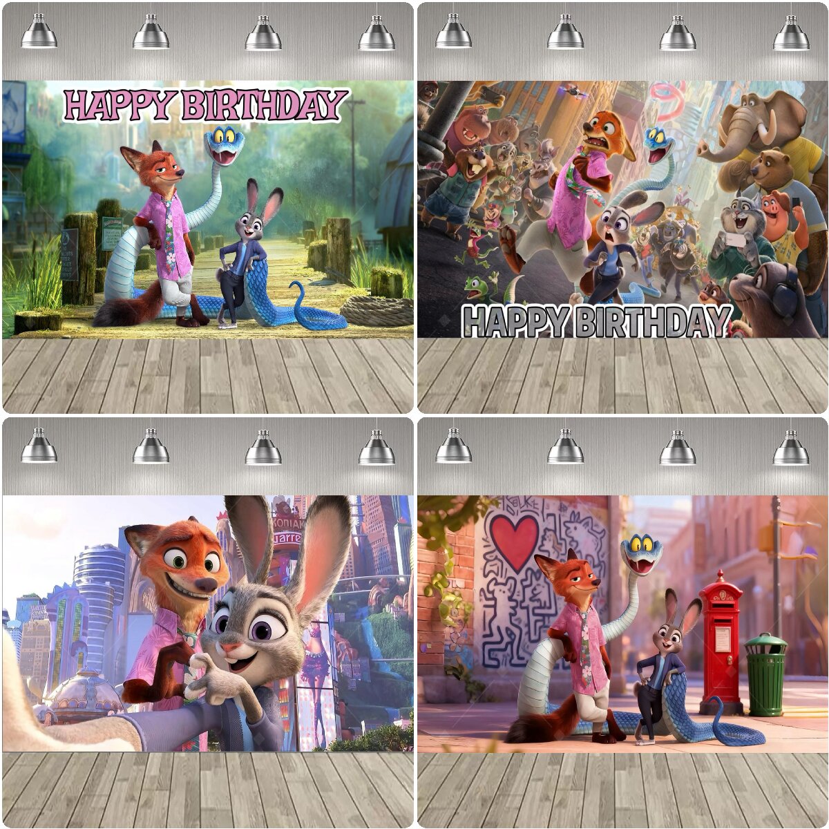 Zootopia Party Games - Cartoon Zootopia Party Decoration Background Cute