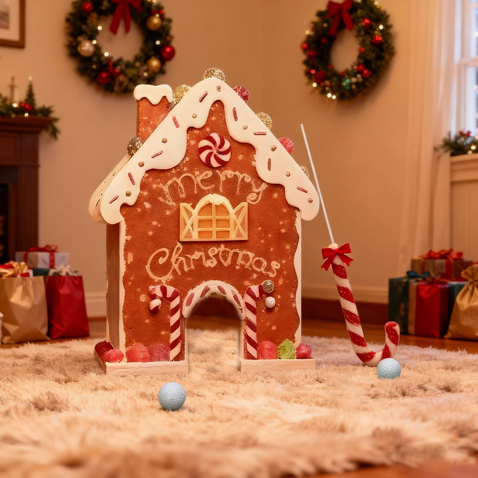 Party Games Golf - Gingerbread Golf Game Portable Acrylic Funny