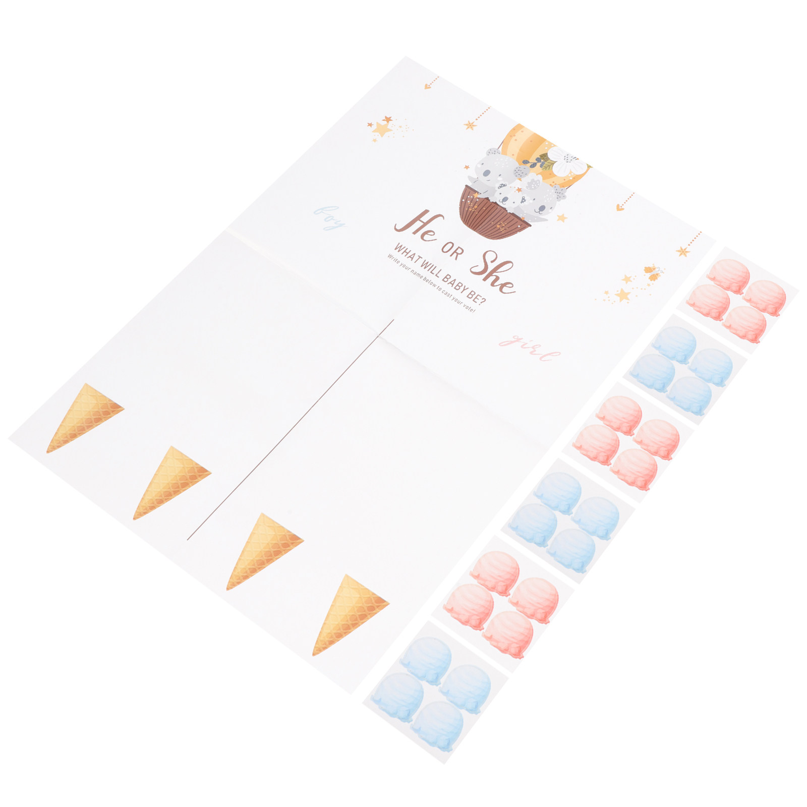 1Set Gender Reveal Game Card P - огляд і ціна Party Games Baby Shower