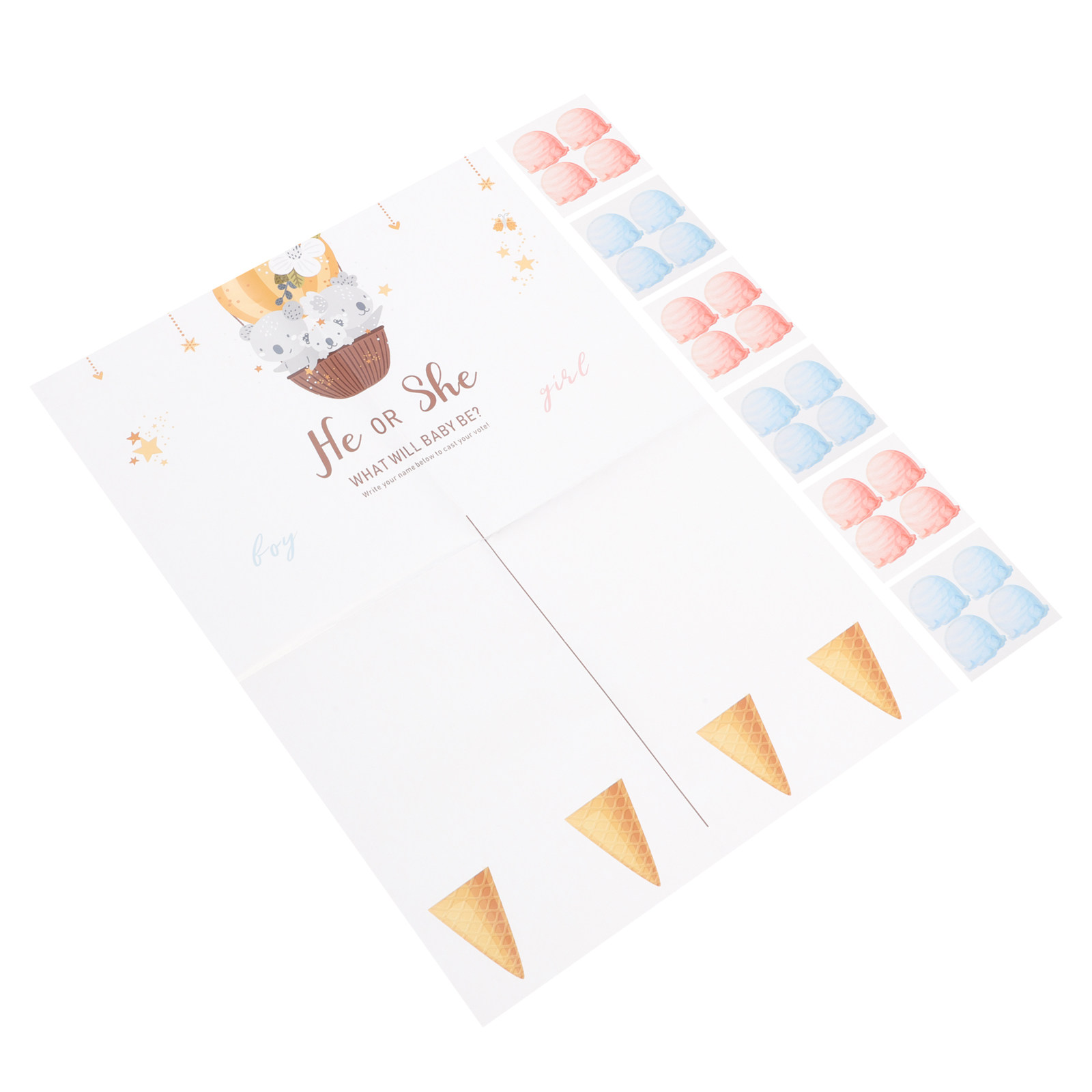 1Set Gender Reveal Game Card P - огляд і ціна Party Games Baby Shower