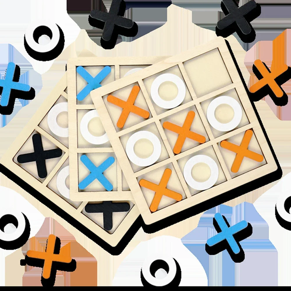 Wooden XO Tic Tac Toe Game Min - огляд і ціна Party Games Kids Indoor