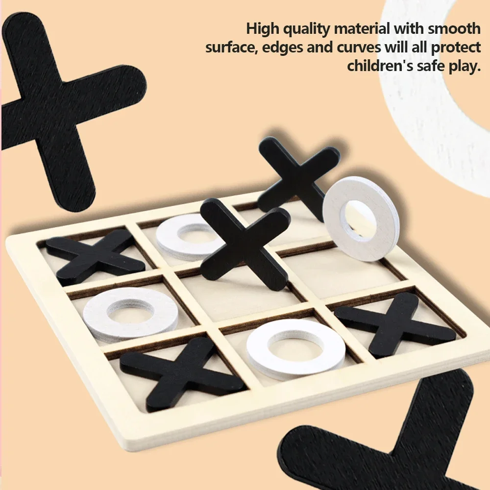 Wooden XO Tic Tac Toe Game Min - огляд і ціна Party Games Kids Indoor