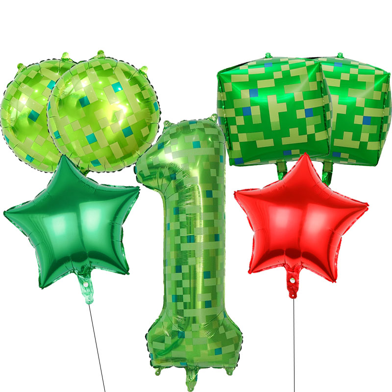 7pcs Pixel Theme Balloon Set G - огляд і ціна Party Games Gamecube