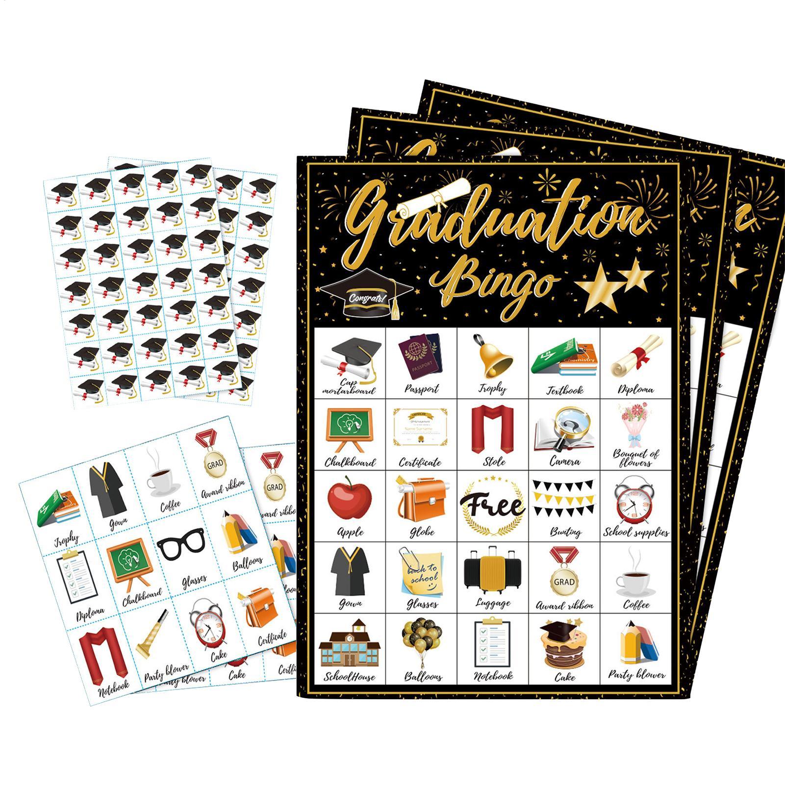 Graduation Bingo Game Cards 24 - огляд і ціна Party Games College