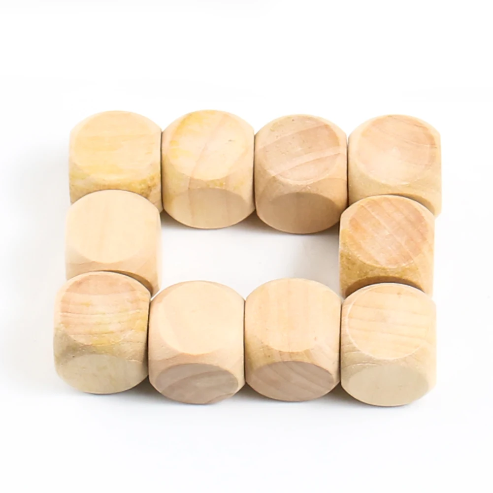 6pcs 20mm Blank Wooden Dice 6  - огляд і ціна Party Games Gamecube