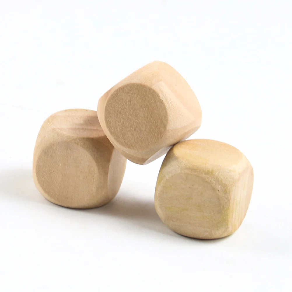 6pcs 20mm Blank Wooden Dice 6  - огляд і ціна Party Games Gamecube