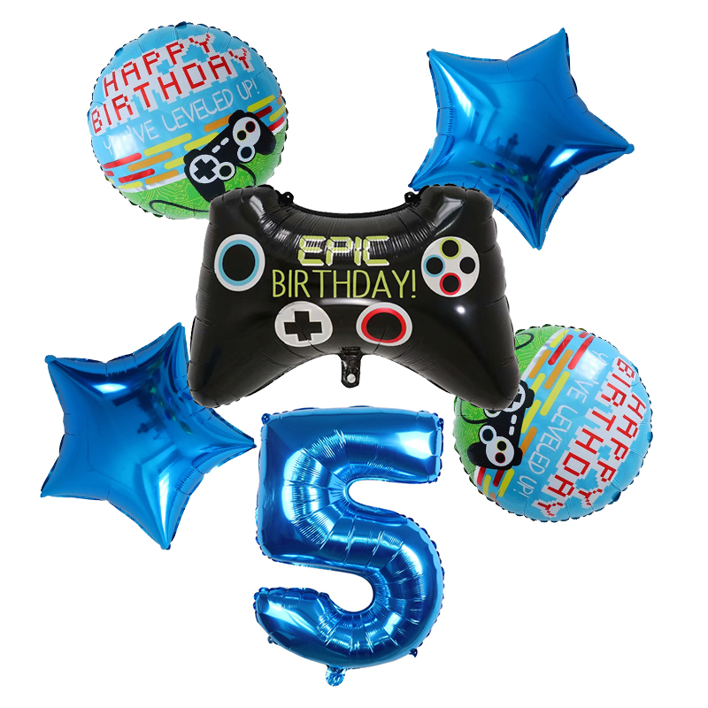 6pcs Gamepad Boy Game Foil Hel - огляд і ціна Party Games Baby Shower