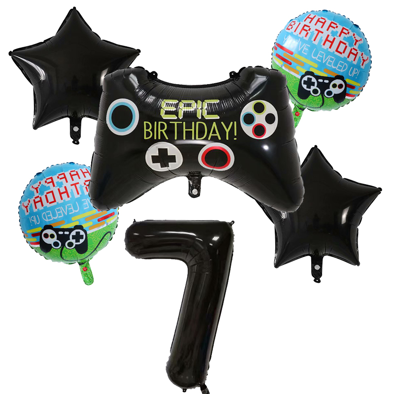 6pcs Gamepad Boy Game Foil Hel - огляд і ціна Party Games Baby Shower
