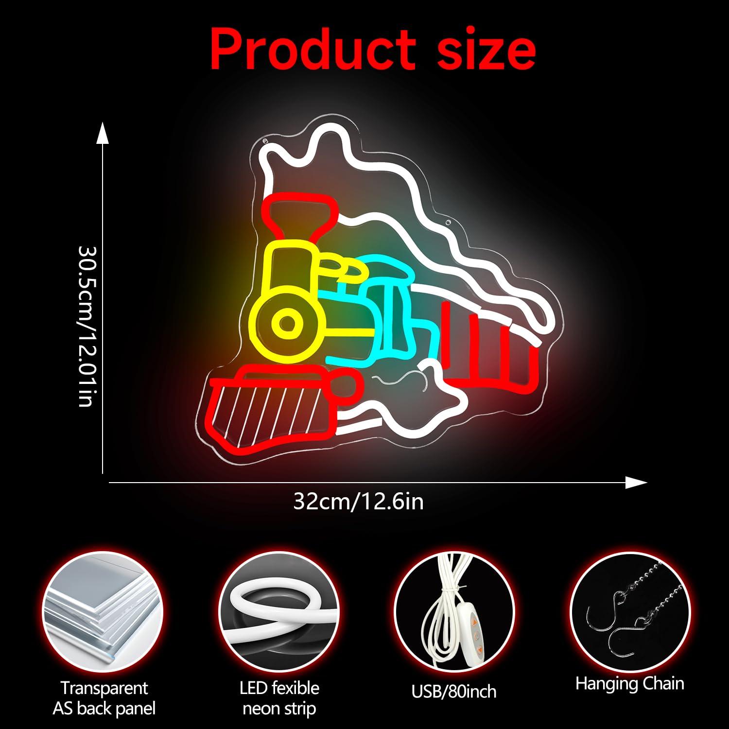 Steam Train Neon Sign USB Dimm - огляд і ціна Party Games Steam Free