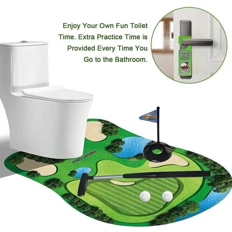 mini toilet golf toy set - fun - огляд і ціна Party Games Golf