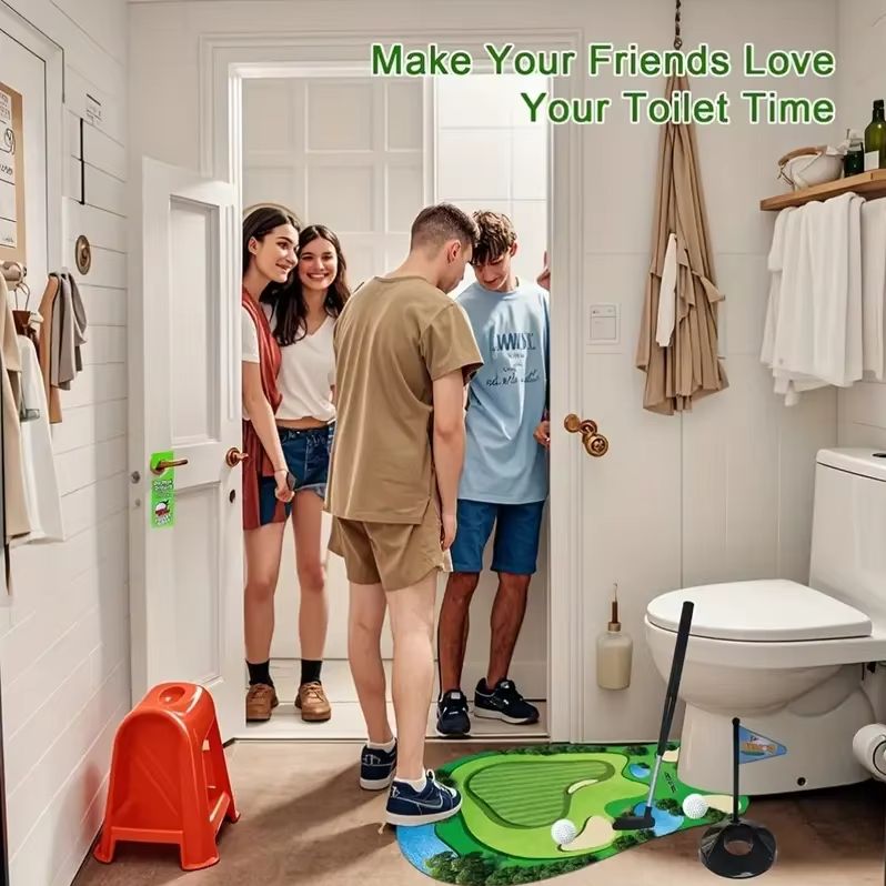 mini toilet golf toy set - fun - огляд і ціна Party Games Golf