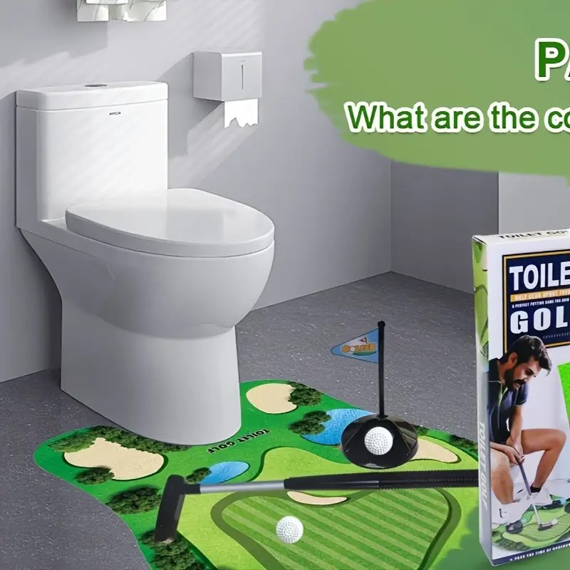 mini toilet golf toy set - fun - огляд і ціна Party Games Golf