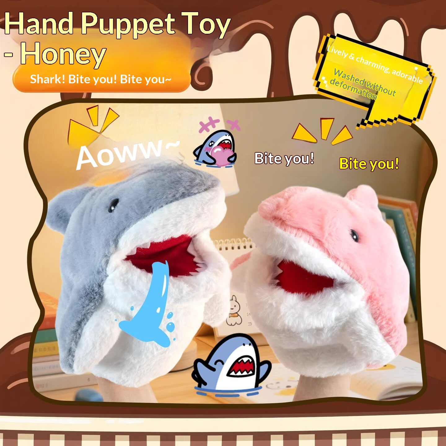 Shark Hand Puppet Plush Shark  - огляд і ціна Party Games Children