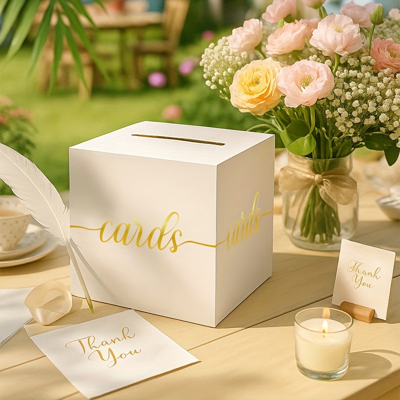 4pcs White Wedding Card with G - огляд і ціна Party Games Baby Shower