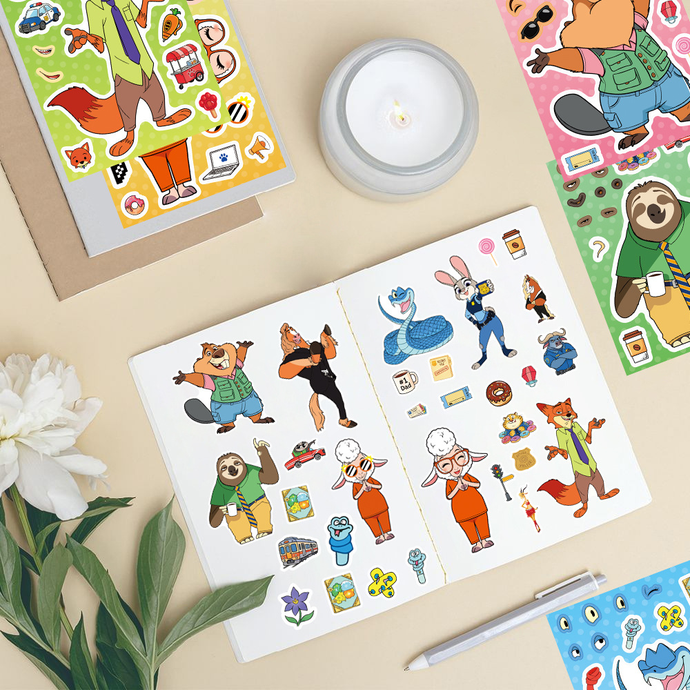 8/16 Sheets Zootopia 2 Make a  - огляд і ціна Zootopia Party Games