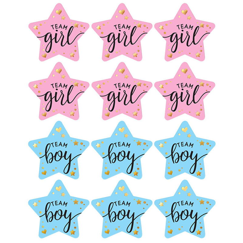 60Pcs Gender Reveal Stickers f - огляд і ціна Party Games Baby Shower
