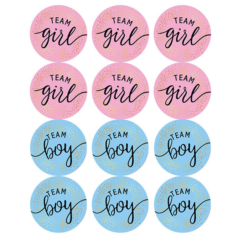 60Pcs Gender Reveal Stickers f - огляд і ціна Party Games Baby Shower