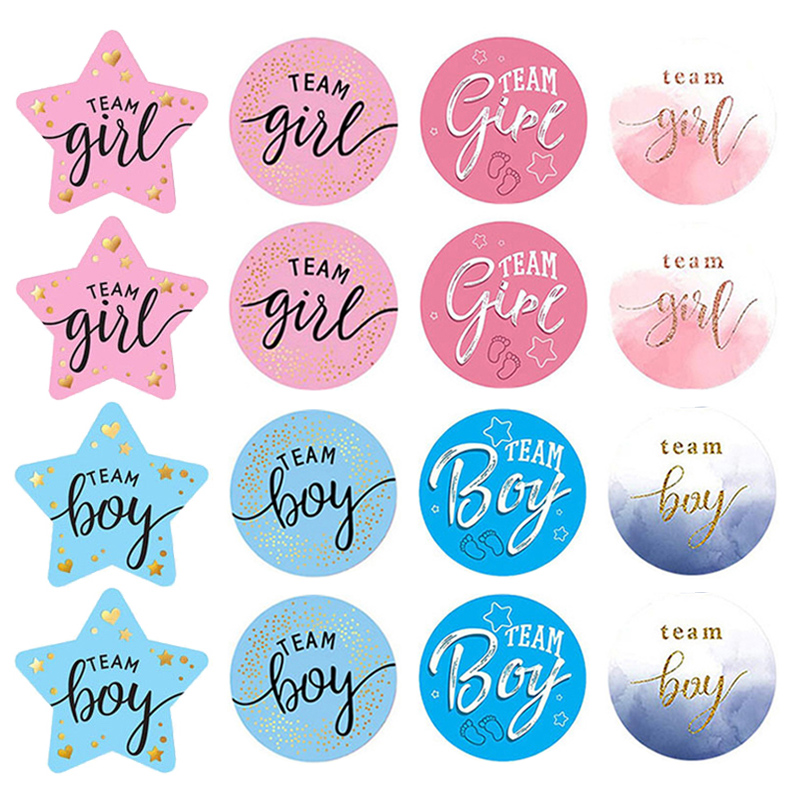 60Pcs Gender Reveal Stickers f - огляд і ціна Party Games Baby Shower