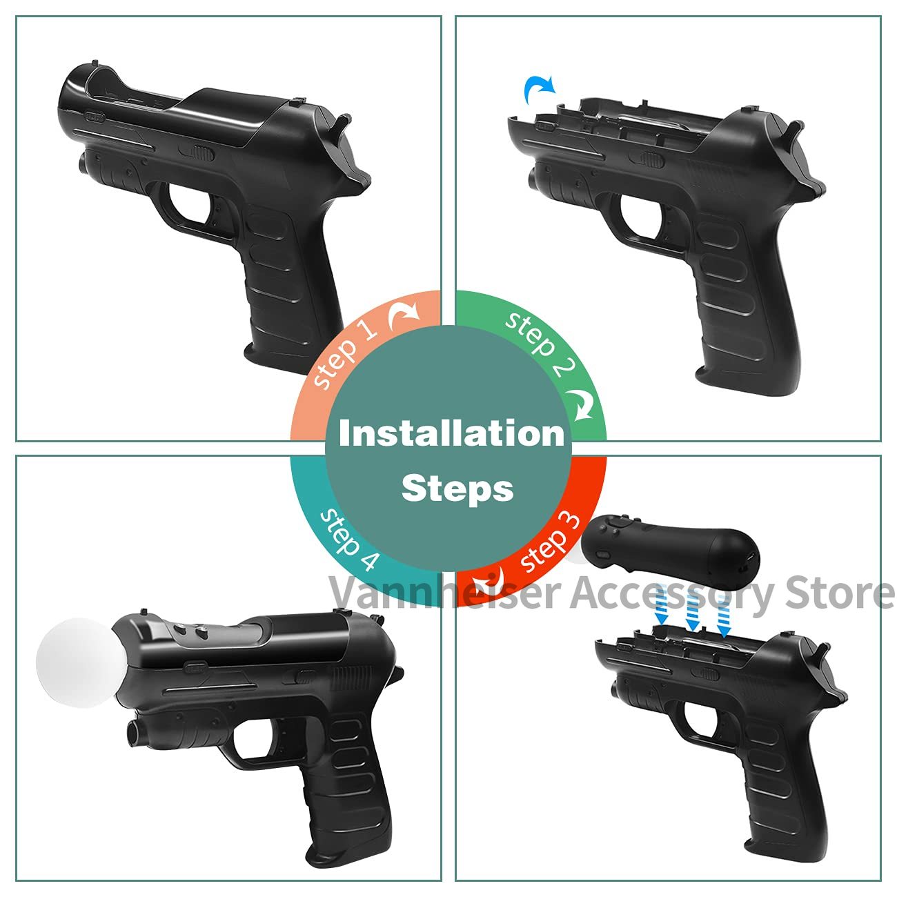 2PCS Somatosensory Handle Gun- - огляд і ціна Party Games Playstation